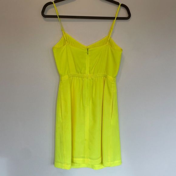 J. Crew Mini Dress Neon Yellow Size 0 - Picture 2 of 5
